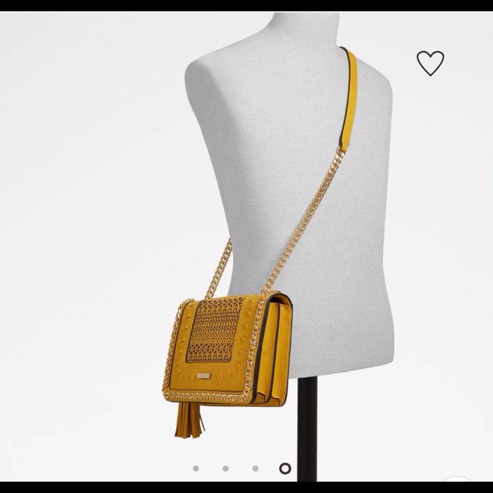 Aldo Yellow and Gold crossbody Bag